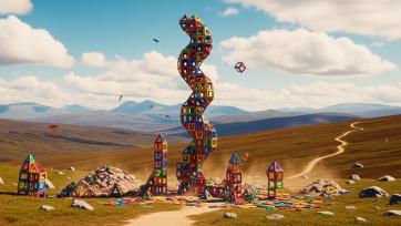 Magnetic Blocks Building Challenge