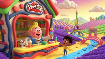 Learning Colors with Play-Doh Ice Cream Shop