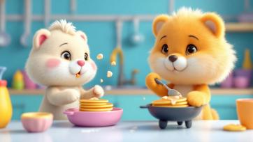 Kitchen Playset – Cooking Pancakes for Friends