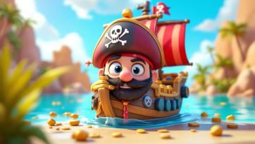 Pirate Ship Toy Treasure Hunt